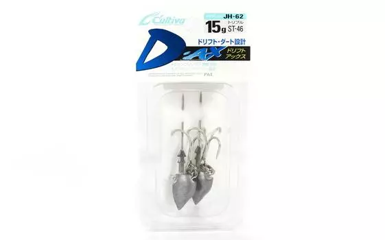 Джиг-головка Owner JH-62 D. Тройной крючок AX ST-46 15 грамм размер 2 (0729)