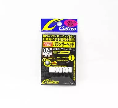 Владелец JH-88 Джиг-головка Мини Черный балансир 0,4 г Крючок Размер 11 (0839)