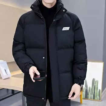 Владелец магазина ветер новый большой размер бизнес японский гонконгский ветер свободный пуховик мужская куртка с хлопковой подкладкой мужской костюм для хлеба M