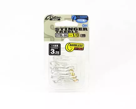 Владелец STBL-66 TN 4X Тройной крючок без бородки для тяжелых условий эксплуатации, размер 1/0 (9437)