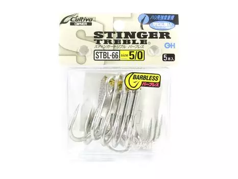 Владелец STBL-66 TN 4X Тройной крючок без бородки для тяжелых условий эксплуатации, размер 5/0 (9475)