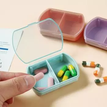 Влагонепроницаемый футляр для таблеток, ящик для хранения, органайзер для таблеток, переносной футляр для лекарств, дорожная аптечка фиолетовый