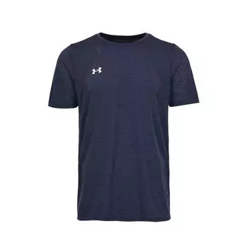 Влагоотводящая трикотажная футболка с коротким рукавом и круглым вырезом Under Armour, унисекс, топы, темно-синий 25500518-013 S