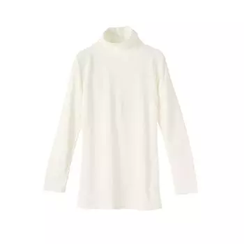 Влагопоглощающее, генерирующее тепло, теплое нижнее белье с длинным рукавом и высоким воротом [вязаный свитер Shirasagi] HEAT&STRETCH осень/зима для женщин P5842X-RT (М, белый