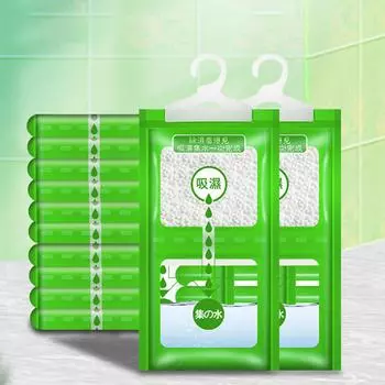 Влагопоглощающие пакеты без запаха, 4 упаковки, избегают влаги, легко носить с собой, вешать в спальнях, кухнях, гаражах, шкафах и других помещениях зелёный