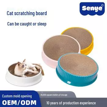 Влагостойкая когтеточка для кошек Senye : Прочная, износостойкая гофрированная бумажная доска с когтями Large - Replacement Core