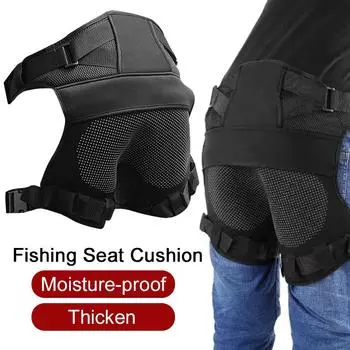 Влагостойкая подушка для сиденья для рыбалки, утолщенная дышащая подушка для рыбалки на открытом воздухе, водонепроницаемая подушка для сиденья для кемпинга, рыболовные принадлежности чёрный