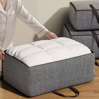 Влагостойкая утолщенная долговечная водонепроницаемая влагонепроницаемая сумка для хранения одеяла, сумка для хранения подушек S темно-серого