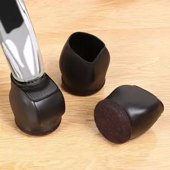 Влагостойкая защита пола предотвращает царапины, стопор колеса стула, мебельные ножки, ролик black-5PCS чёрный