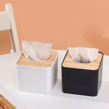 Влагостойкие аксессуары, практичная косая конструкция рта, креативная коробка для хранения салфеток, коробка для салфеток чёрный