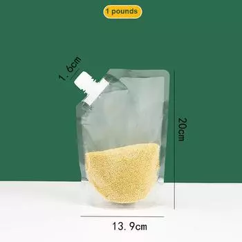 Влагостойкий герметичный мешок для зерна, прозрачные присоски для хранения зерна, портативная кухонная сумка для хранения пищевых продуктов 0.5L