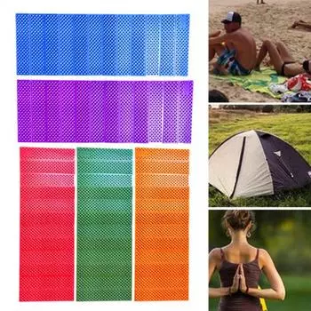 Влагостойкий коврик для отдыха на природе из пеноматериала XPE, многофункциональный прямоугольный портативный водонепроницаемый матрас для кемпинга и походов оранжевый