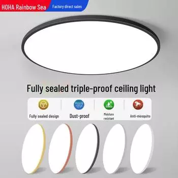 Влагостойкий светодиодный потолочный светильник - круглый современный светильник для спальни, коридора, балкона, кухни, ванной комнаты 18W, 230mm, White