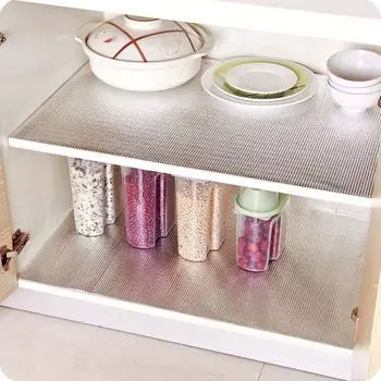 Влагостойкий водонепроницаемый подставка для шкафа, подставка для ящиков, коврик для обуви, коврик для шкафа 45x200cm серебряный