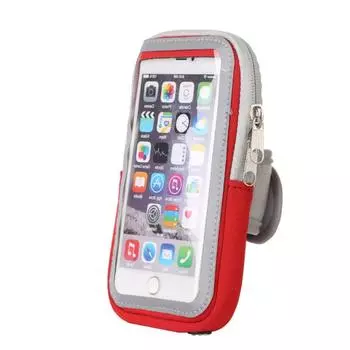 Влагозащитный чехол-накладка на запястье/руку, сумка-нарукавник, спортивная сумка-нарукавник, держатель для телефона red-Small