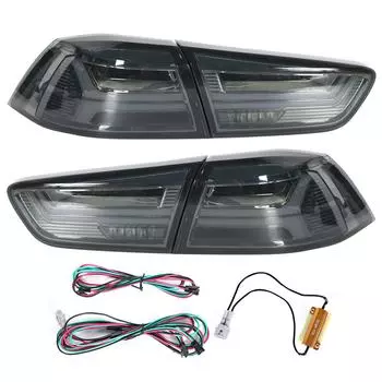 VLAND Full LED Dynamic Tail Lights Smoke Lens Подходит для Mitsubishi LancerEvo X 2008-2017