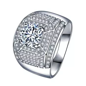 Властное и роскошное групповое кольцо с цирконом. Европейское и американское модное обручальное кольцо с цирконом в микро-наборе с бриллиантом 13