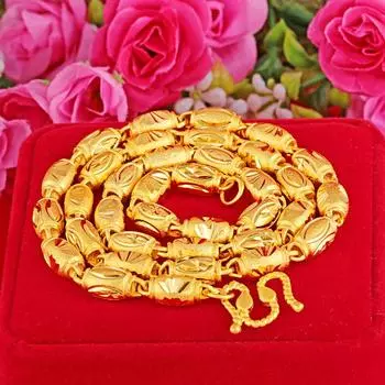 Властное мужское ожерелье с цветком автомобиля Оливковое, мужское модное высококлассное автомобильное цветочное ожерелье, высокое качество 45cm золотой