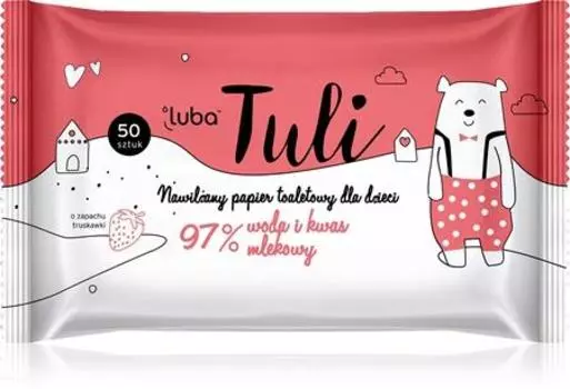 Влажная туалетная бумага с молочной кислотой TU прозрачный