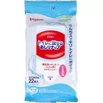 Влажные пеленки, которые можно использовать в туалете и смывать, для выхода на улицу, 22 шт. (2 куска)