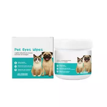 Влажные салфетки для чистки глаз и ушей у кошек и собак, мягкие подушечки для удаления пятен от слез домашних животных 10 мл One Size
