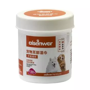 Влажные салфетки для чистки ушей домашних животных 130 шт. 10 мл One Size
