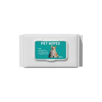Влажные салфетки для собак, для попы, на растительной основе, гипоаллергенные, очищающие, гигиенические, для щенков, салфетки для лица и тела, очищающие салфетки для собак, 120 мл One Size зелёный