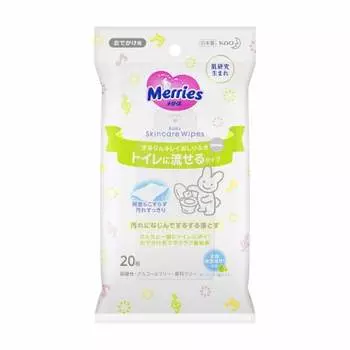 Влажные салфетки Mary s Sururin Clean, смываемые, для выхода на улицу, 20 шт.