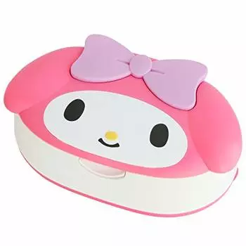 Влажные салфетки My Melody Face, штампованные, 80 шт., в футляре, Sanrio, сделано в Японии
