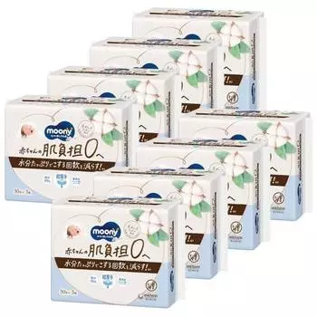 [Влажные салфетки] Натуральные детские салфетки Moony, сменный блок 1200 листов (50 листов х 24) Содержит органический хлопок. Без добавок. (без спирта, отдушек, парабенов) Сделал