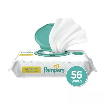 Влажные салфетки Pampers Sensitive, дорожная упаковка, 56 шт., (Пакет из 8) от Pampers