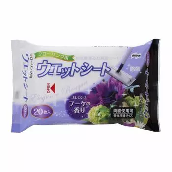 Влажные салфетки Yamazaki Sangyo для напольного покрытия с ароматом букета, 20 шт. 155835