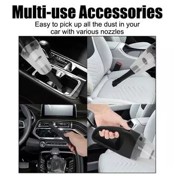 Влажный и сухой пылесос двойного назначения, перезаряжаемый, портативный, мощный, ручной, мини-пылесос, автомобильный пылесос с высокой мощностью всасывания оранжевый