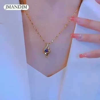 Влюбитесь с первого взгляда. Украшение ожерелья из титановой стали, например, цепочка на ключицу в форме сердца. Женское легкое люксовое ожерелье.