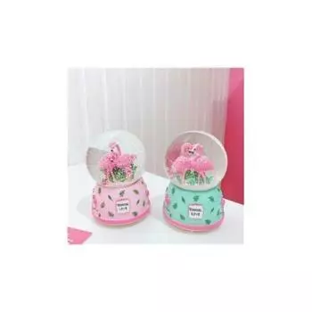 Влюбленные фламинго Снежный шар