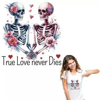 Влюбленные нашивки с термонаклейками Романтические аксессуары Термоаппликации Одежда Наклейки Parches Ropa Diy Футболки Толстовки Наклейка