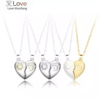 Влюбленные сердечки кулон пара ожерелье сильный магнитный разбитое сердце дальнее расстояние ожерелье для девушки мужчины женщины