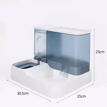 Вместимость Большие Пластиковые Товары для Питомцев Автоматическое Кормовое Оборудование Сухое Влажное Разделение