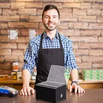 Вместимость ящика Высокая с замком Большой акриловый ударопрочный легкий школьный бюллетень для голосования