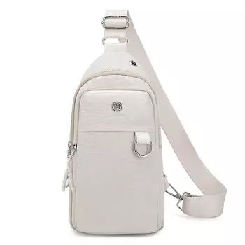 Вместительная нагрудная сумка женская сумка через плечо мужская наплечная сумка белый