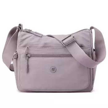 Вместительная наплечная сумка Женская сумка Многосекционная сумка для мамы светло-фиолетовый