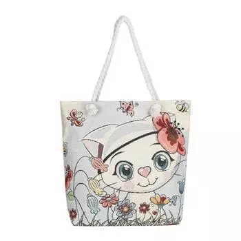 Вместительная одноплечевая ручная мультяшная сумка-тоут большой вместимости