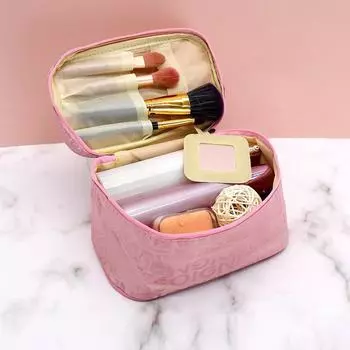 Вместительная переносная квадратная сумка для хранения туалетных принадлежностей синий