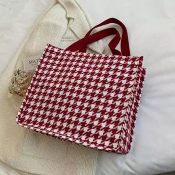 Вместительная сетчатая сумка «Тысяча птиц» Женская модная универсальная сумка-тоут Студенческая холщовая сумка на плечо