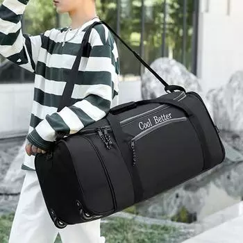 Вместительная складная дорожная сумка на колесах для мужчин и женщин, сумка-буксир, сумка для багажа, сумка для фитнеса, сумка через плечо, сумка через плечо синий