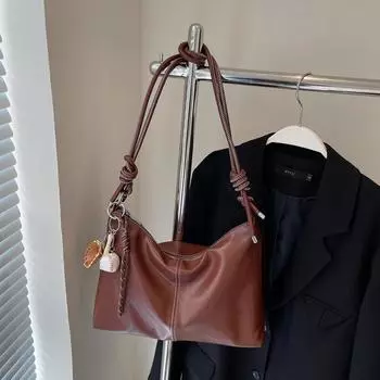 Вместительная сумка через плечо в стиле ретро с улучшенными ощущениями из мягкой кожи, универсальная сумка для отдыха через плечо