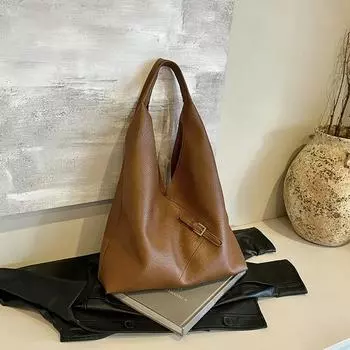 Вместительная сумка Hasp PU, простая модная сумка, универсальная мягкая сумка через плечо в стиле вестерн
