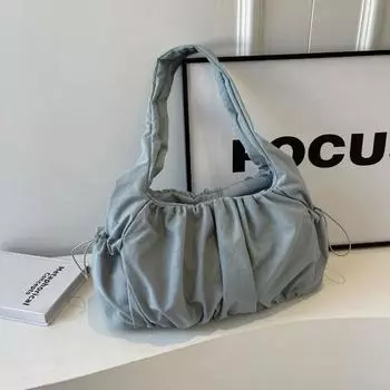 Вместительная сумка из нейлоновой ткани с новой усовершенствованной складной конструкцией на шнурке, универсальная сумка на одно плечо