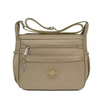 Вместительная сумка кроссбоди Женская легкая водоотталкивающая нейлоновая сумка через плечо Сумка для мамы хаки