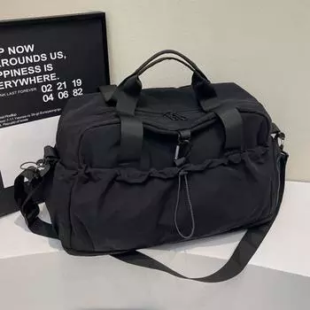 Вместительная сумка-мессенджер для деловых поездок, женская новая дорожная сумка для отдыха, спорта и фитнеса, портативная сумка для путешествий на короткие расстояния чёрный